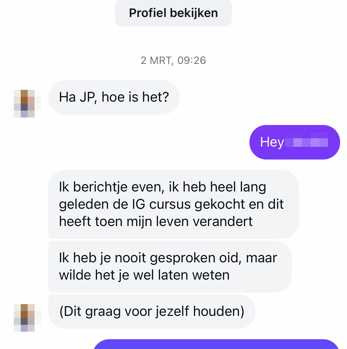 Testimonial bericht van cursist