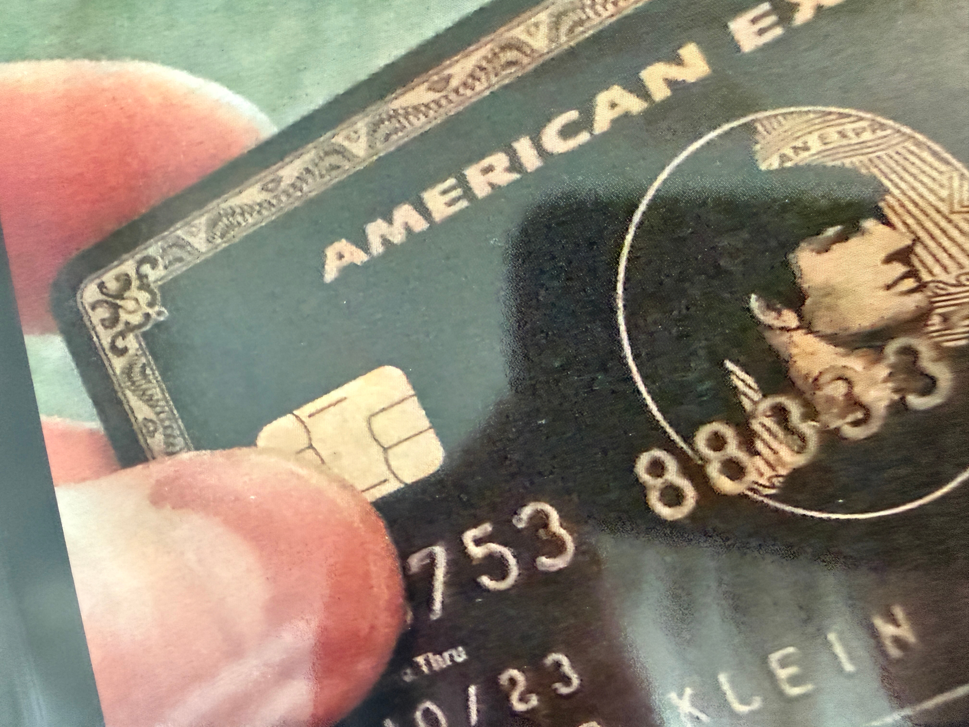 American Express-kaart op naam van Klein.
